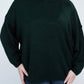 Plus Oversized Round Neck Raw Seam Melange Sweater