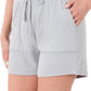 Cotton Drawstring Waist Shorts with Pockets