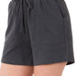 Cotton Drawstring Waist Shorts with Pockets