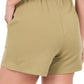 Cotton Drawstring Waist Shorts with Pockets