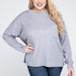 Plus Ribbed Brushed Melange Hacci Sweater