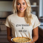 Give Thanks and Eat Pie Graphic Crew Tee