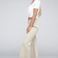 Acid Washed High Waist Frayed Hem Straight Pants