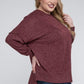 Plus Brushed Melange Drop Shoulder Sweater