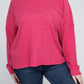 Plus Ribbed Brushed Melange Hacci Sweater