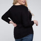 Plus Luxe Rayon Boat Neck 3/4 Sleeve Top