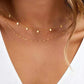 Gold double layered necklace