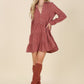 Corduroy tiered dress