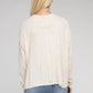 Washed Ribbed Dolman Sleeve Round Neck Top