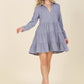 Corduroy tiered dress