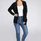 Melange Open Front Sweater Cardigan