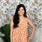 Orange Floral Top RTS