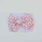 White Christmas Candy White Double Texture Bow Baby Headwrap