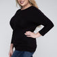 Plus Luxe Rayon Boat Neck 3/4 Sleeve Top