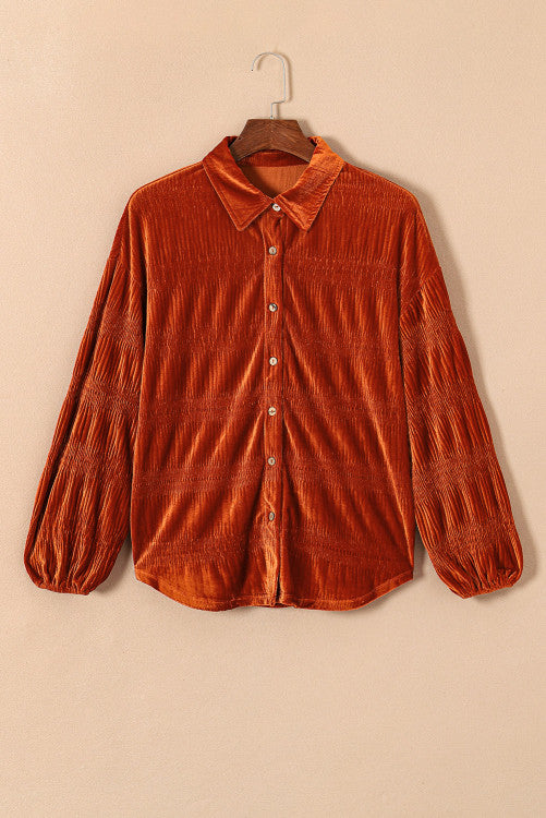 Velvet Button Up Shirt WS RTS