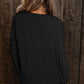 Puffy Long Sleeve Knit Top Black RTS