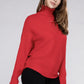 Viscose Dolman Sleeve Turtleneck Sweater