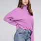 Viscose Dolman Sleeve Turtleneck Sweater