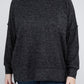 Plus Brushed Melange Drop Shoulder Sweater