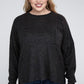 Plus Ribbed Brushed Melange Hacci Sweater