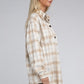 Beige Plaid Shacket