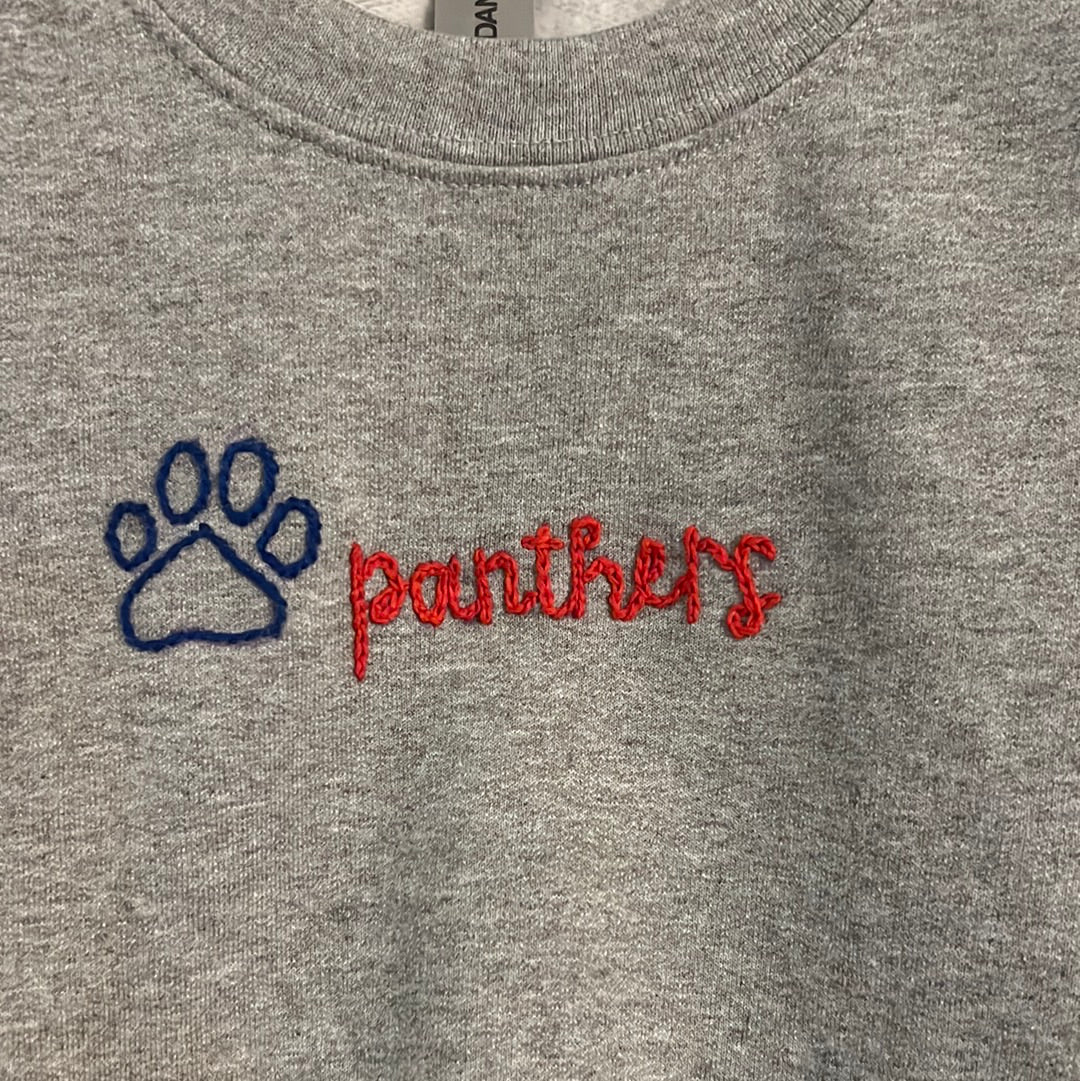 Panther school mascot sweatshirt