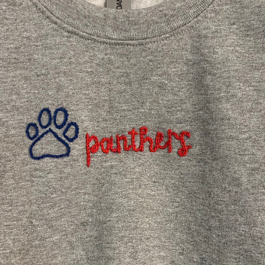 Panther school mascot sweatshirt