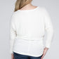 Plus Luxe Rayon Boat Neck 3/4 Sleeve Top