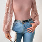 Peach Sunflower Mesh Top RTS