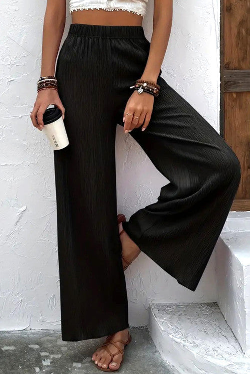 Crinkle Elastic Wide Leg Pants WS RTS