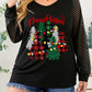 Plus Size Sheer Sleeve Christmas Top RTS