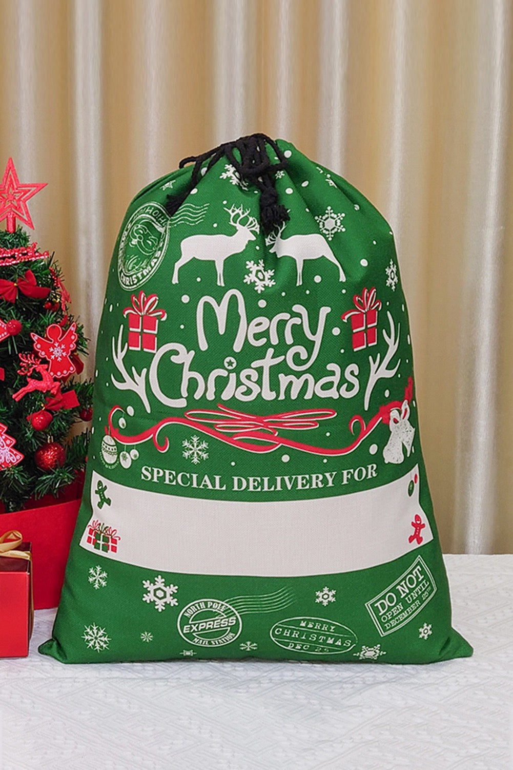 Dark Green Special Delivery Christmas Gift Bag RTS