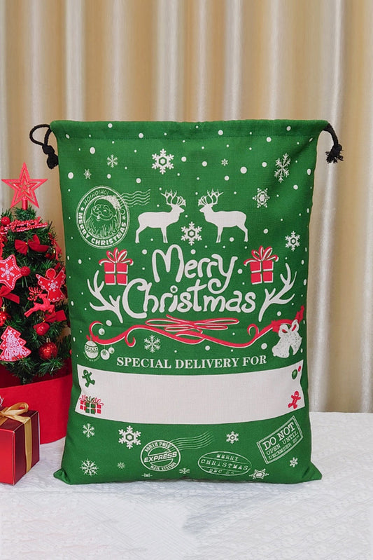 Dark Green Special Delivery Christmas Gift Bag RTS