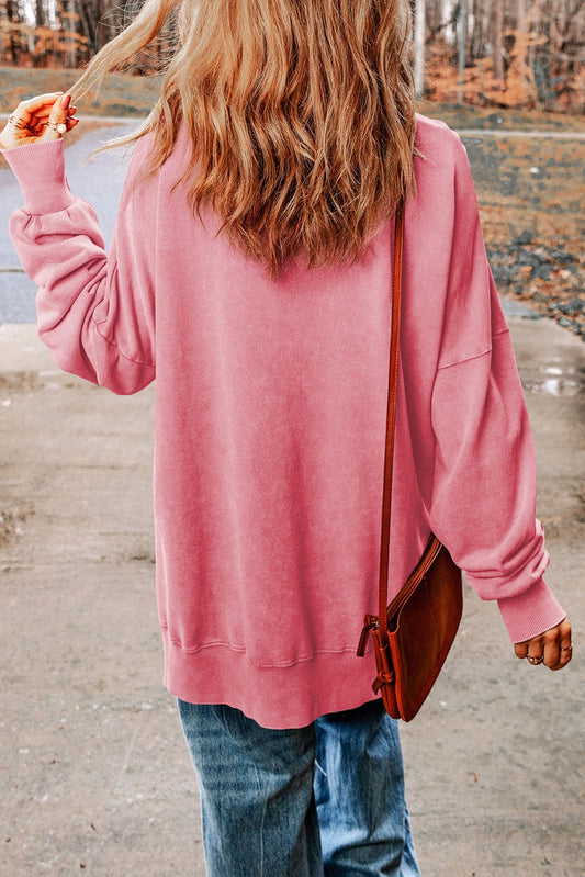 Pink Sequin Santa Split Sweatshirt RTS