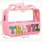 Light Pink Chenille Letter Travel Bag RTS