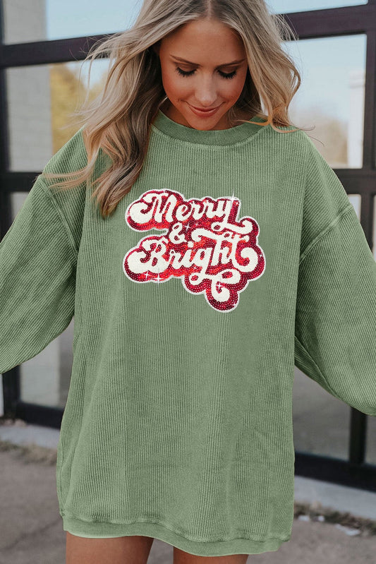 Green Merry and Bright Corded Pullover RTS