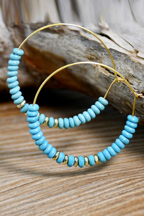 Hoop Beaded Earrings WS RTS