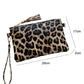 Chestnut Leopard Print Zipper Wallet RTS