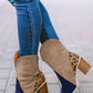 Leopard Print Patchwork Boots WS RTS