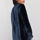 Navy Blue Velvet Top WS RTS