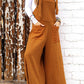 Brown Knotted Pocket Jumpsuit WS RTS