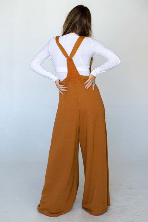 Brown Knotted Pocket Jumpsuit WS RTS