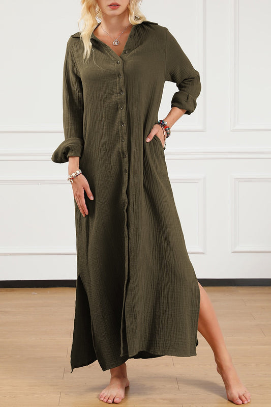 Casual Split Maxi Dress WS RTS