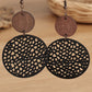 Black Hollow Wooden Earrings RTS