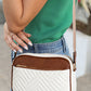 White Quilted Crossbody RTS