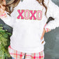 White XOXO Chenille Pullover Sweatshirt RTS