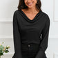 Black Cowl Neck Blouse WS RTS