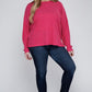 Plus Ribbed Brushed Melange Hacci Sweater