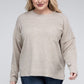 Plus Ribbed Brushed Melange Hacci Sweater