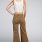 Acid Washed High Waist Frayed Hem Straight Pants